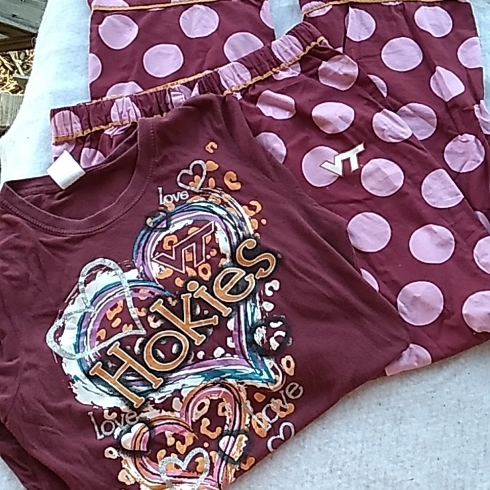 Virginia Tech pajamas shirt and pants